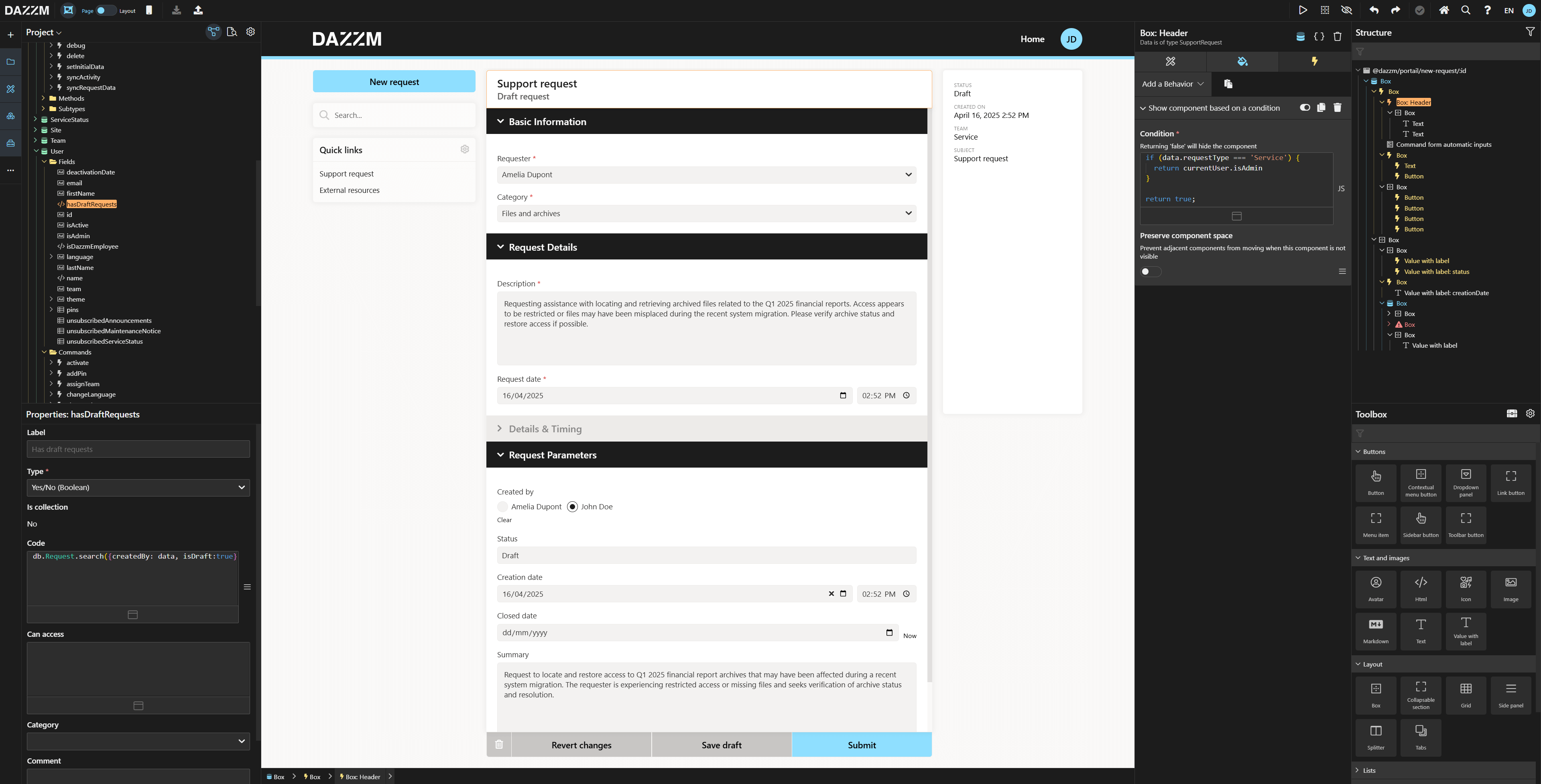 Low-code platform for powerful enterprise applications